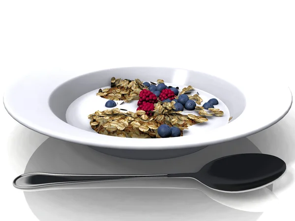 stock image Hot Oatmeal Cereal with Berries