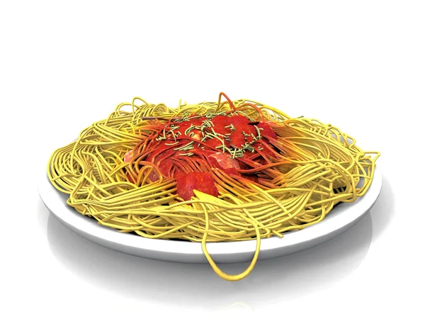 stock image Spaghetti whit tomato sauce