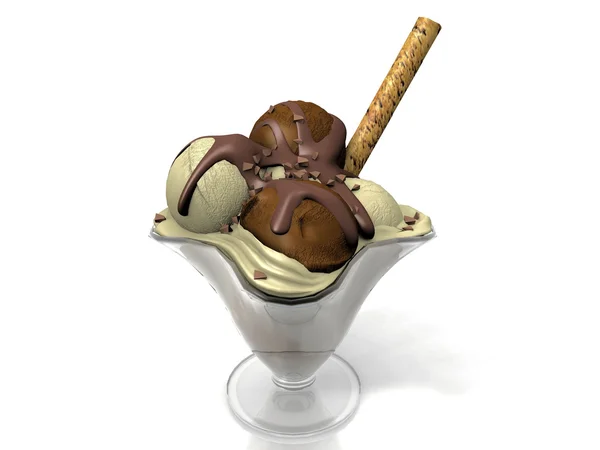 Jégkrém desszert — Stock Fotó
