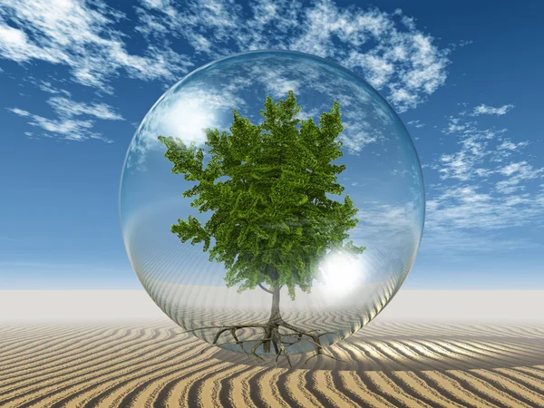 Baum in einer Blase — Stockfoto