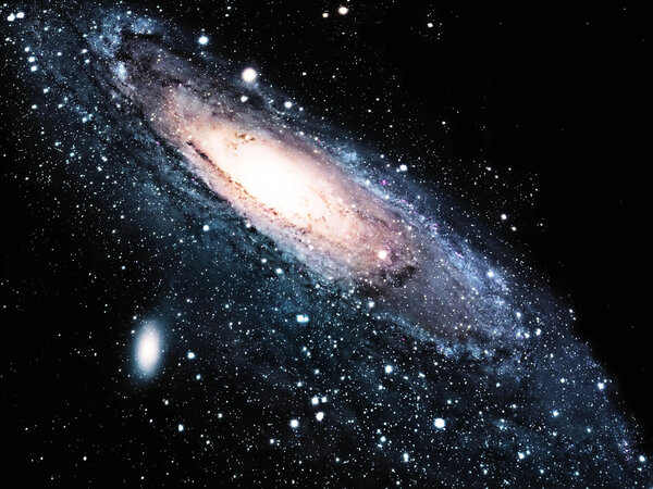 Graphic image of galaxy in universe