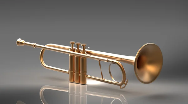 Goldene Trompete — Stockfoto