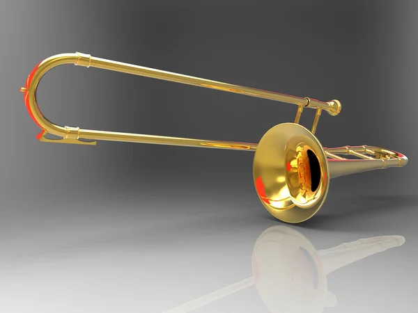 Trombone de ouro — Fotografia de Stock
