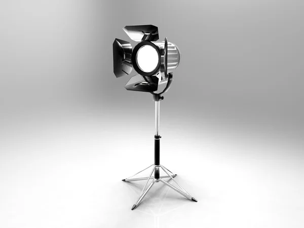 Professional searchlight on shooting platform — Stock Photo, Image