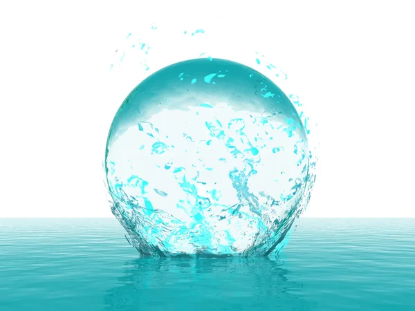 Blase im Wasser — Stockfoto