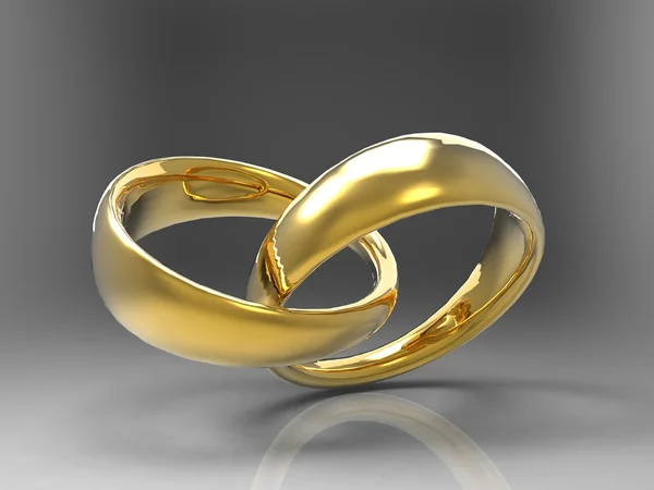 Pair wedding rings — Stock Photo, Image