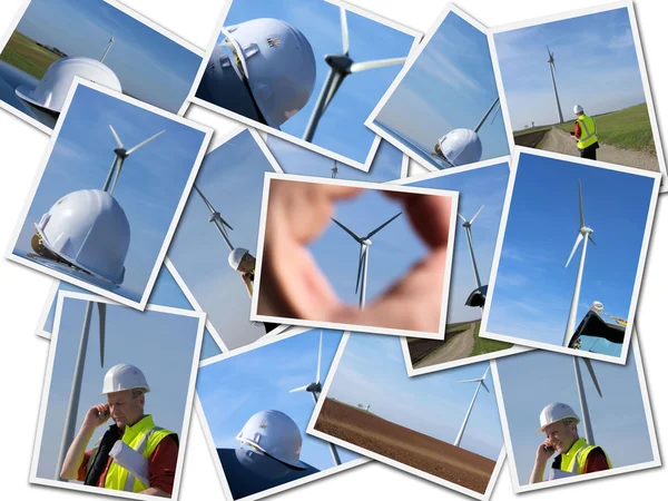 Gerente de obra de turbina eólica —  Fotos de Stock