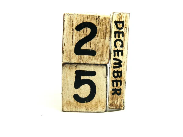 Weihnachten 25. Dezember Datumsblöcke — Stockfoto