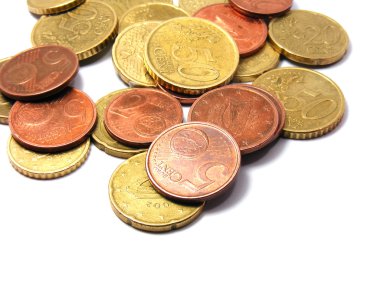 birkaç euro coins kullanılan