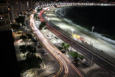 Rio de Janeiro - CopaCabana by night clipart