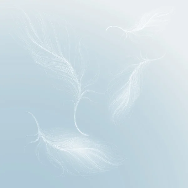 Feather on the sky — Stock Vector