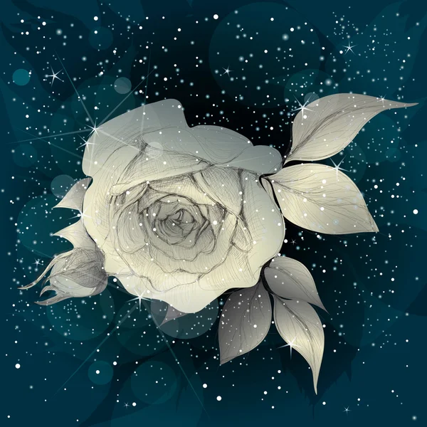 Rose lune — Image vectorielle