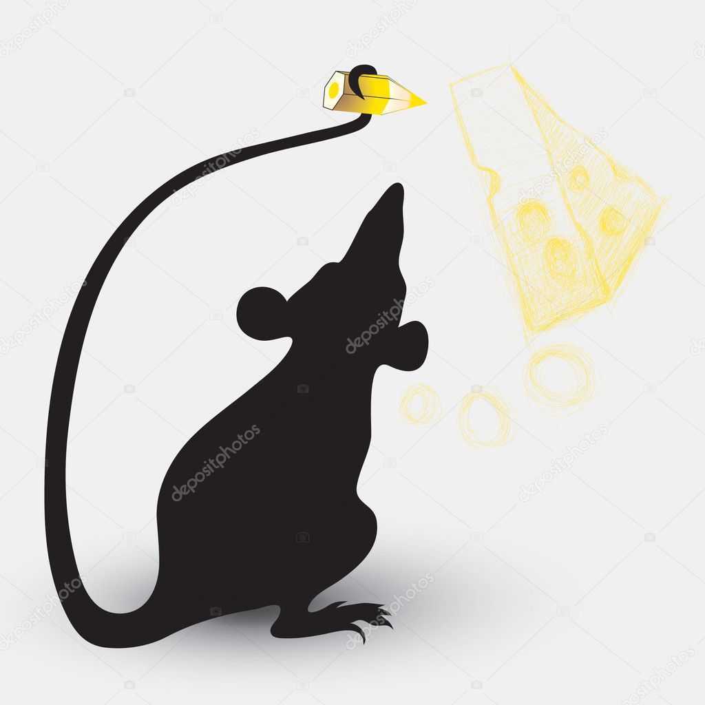 MOUSE drawing a cheese