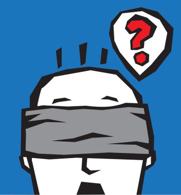 Blindfold head. clipart