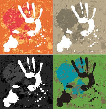 Blots and hand. clipart