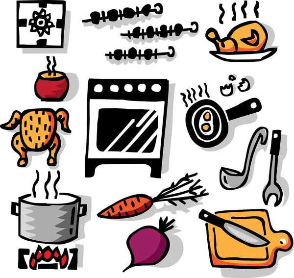 Objets de cuisson — Image vectorielle