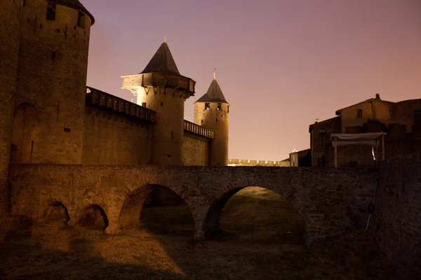 Castillo середньовічних de Carcassonne Стокове Зображення