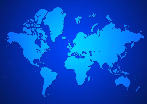 Blaue Weltkarte — Stockfoto