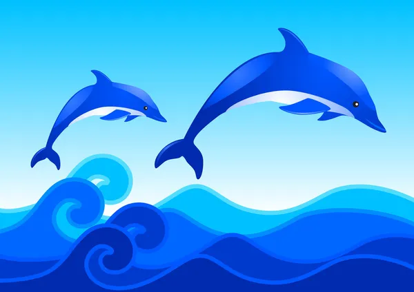 Delfines — Vector de stock