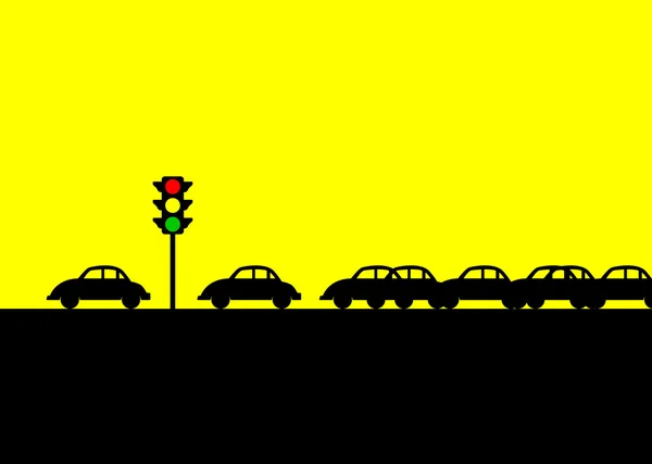 交通堵塞 — 图库矢量图片