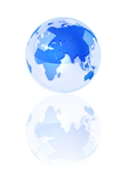 青の水晶地球 — ストック写真