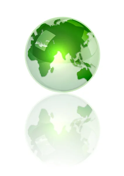 Green Crystal Earth — Stock Photo, Image