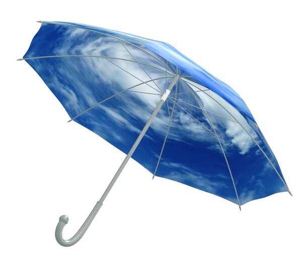 Umbrella with sky texture