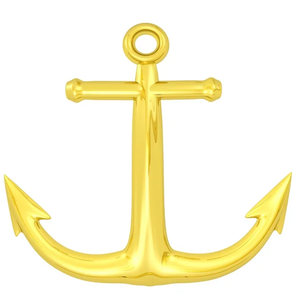 Gold anchor — Stock Photo, Image