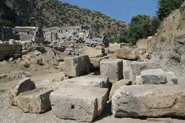 Ásatások, az ókori város myra — Stock Fotó