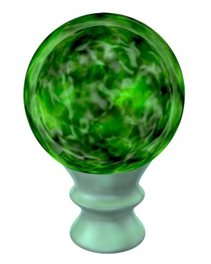 Green magic orb clipart