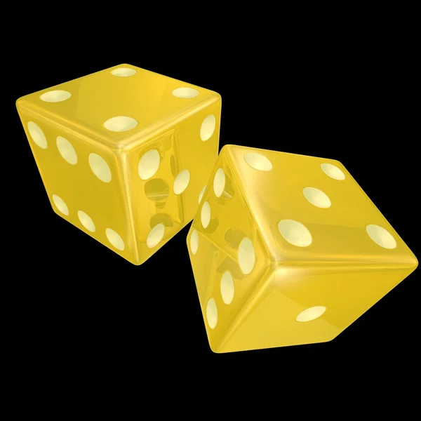 Golden dices — Stock Photo, Image