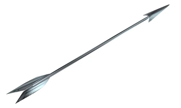 Metal arrow isolated on white — Stock Photo, Image