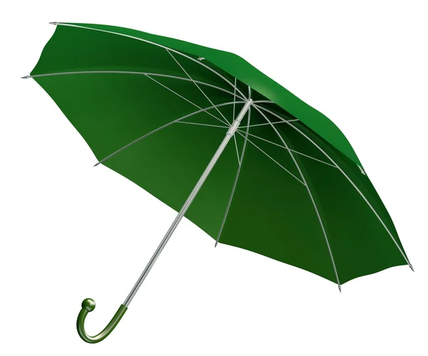 Grönt paraply — Stockfoto