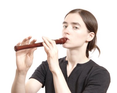 Playing recorder clipart