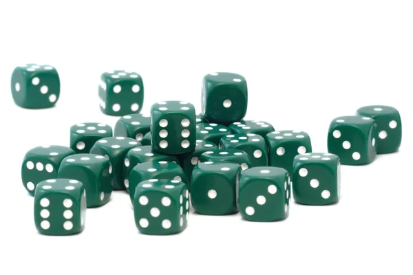 Green Dices — Stock Photo, Image