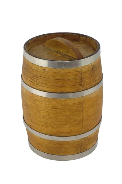 Pequeno barril de madeira — Fotografia de Stock