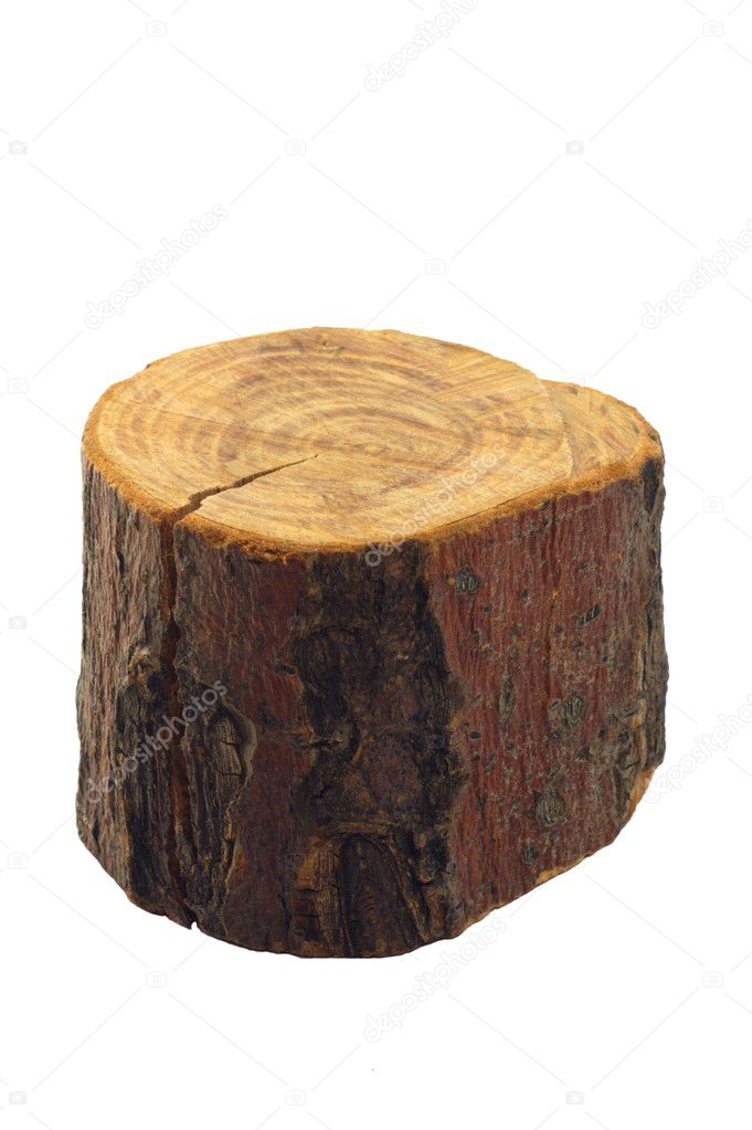Piece of wood, isolated