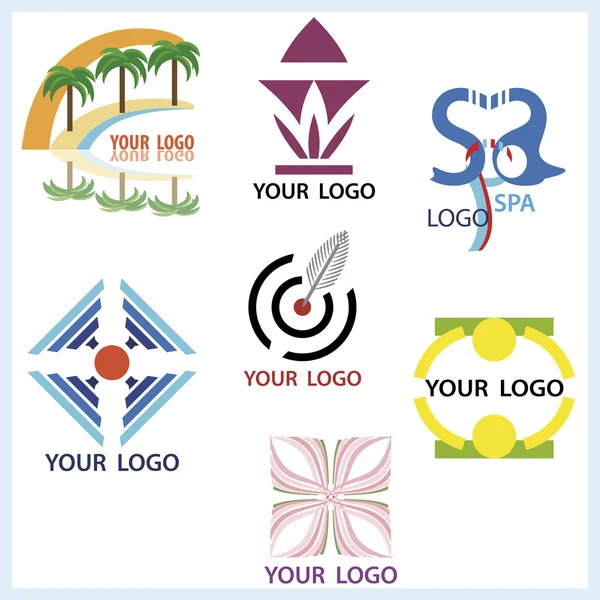 Логотипы, установленные в векторах — стоковый вектор