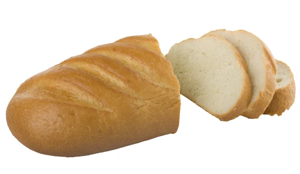 Dlouhých bochník plátky chleba — Stock fotografie