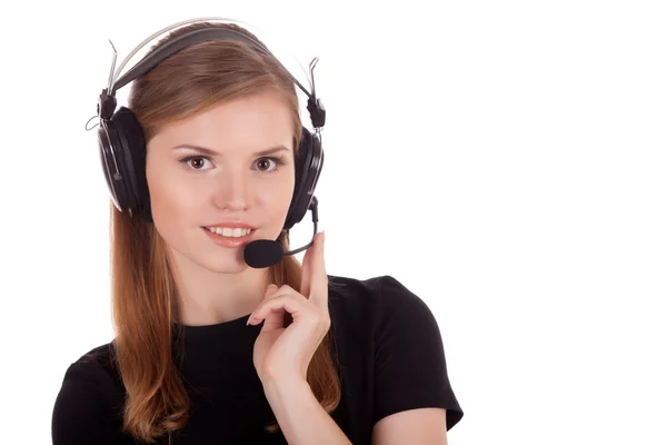Positive operator call center Royalty Free Stock Images