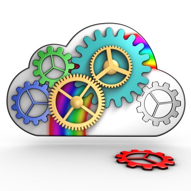 Cloud computing infrastructure clipart