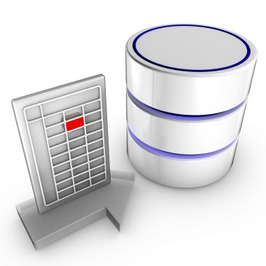 Import data to a database clipart