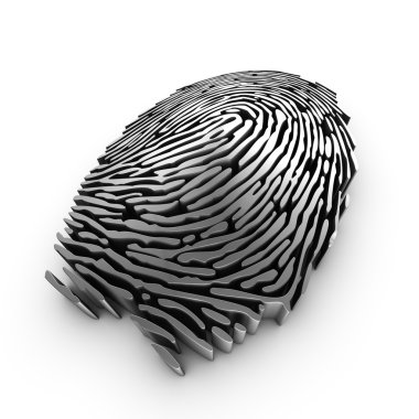 Digital fingerprint for authentication clipart