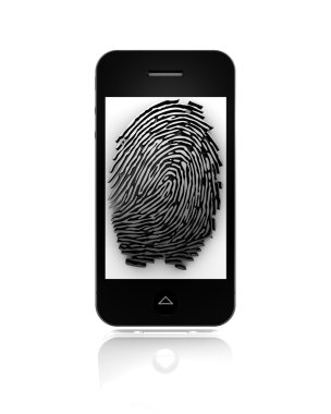 Mobile fingerprint clipart
