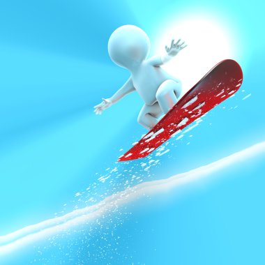 A snowboarder jumping very high clipart