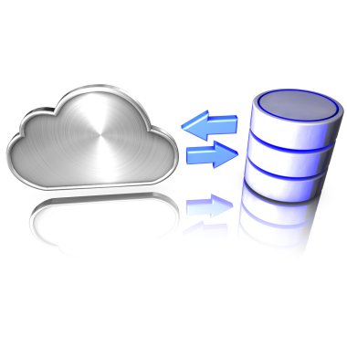 Database access through cloud computing clipart