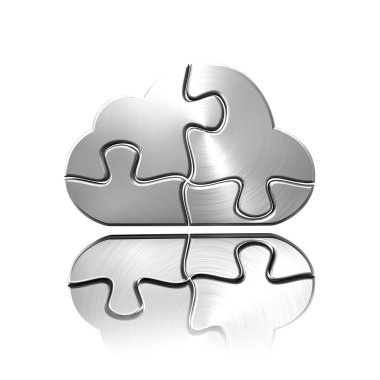 Cloud computing jigsaw clipart