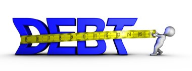 Reducing debt clipart