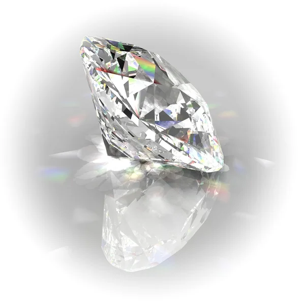 Diamant mit weißem abgerundeten Rahmen — Stockfoto