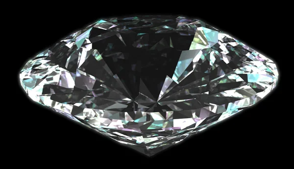 Diamante isolado com fundo preto — Fotografia de Stock